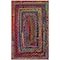 Safavieh Braided Hand Woven Medium Rectangle Area Rug, Red and Multicolor - 6 x 9 ft. BRD210A-6 - alternate 7